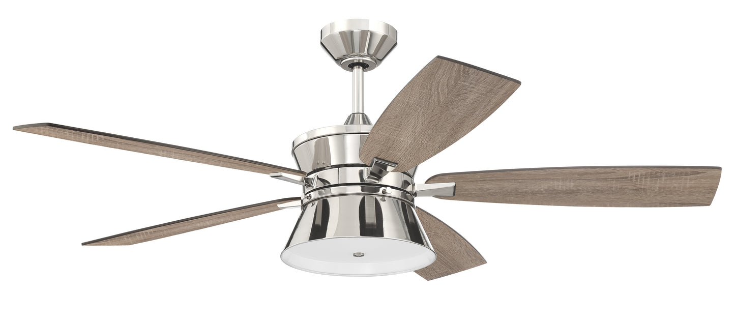 DMK52PLN5 - Dominick 52" 5 Blade Ceiling Fan with Light Kit - Remote Control - Polished Nickel