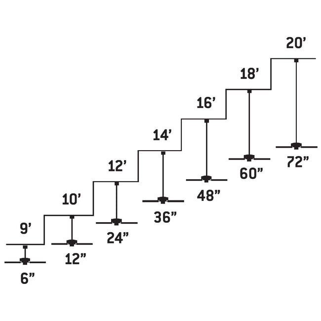 72" Ceiling Fan Downrod