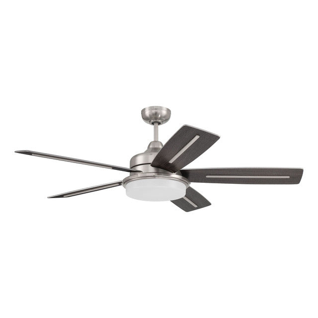 DRW54BNK5 - Drew 54" 5 Blade Ceiling Fan with Light Kit - Remote Control - Brushed Polished Nickel