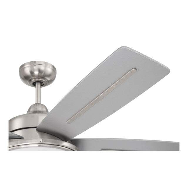 DRW54BNK5 - Drew 54" 5 Blade Ceiling Fan with Light Kit - Remote Control - Brushed Polished Nickel