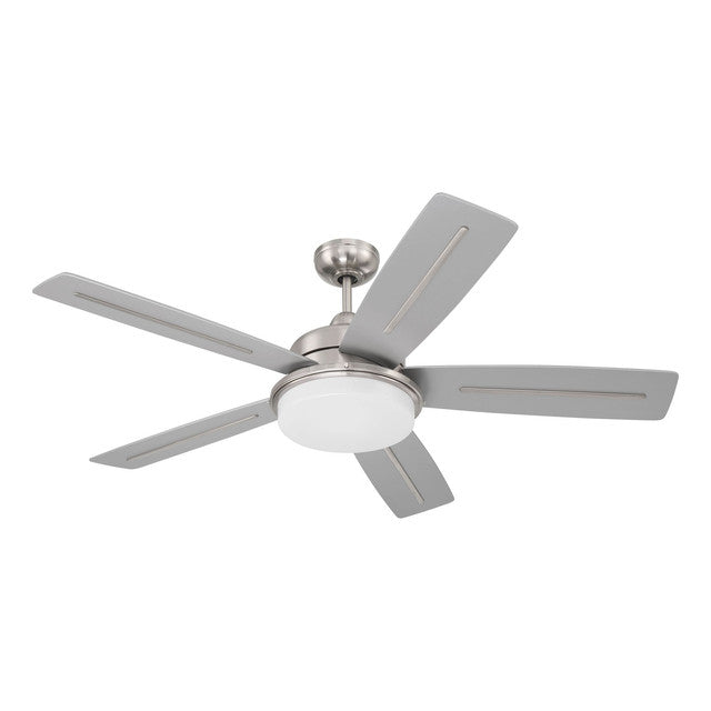 DRW54BNK5 - Drew 54" 5 Blade Ceiling Fan with Light Kit - Remote Control - Brushed Polished Nickel