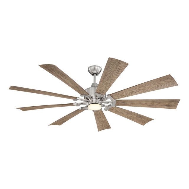 EAS60BNK9 - Eastwood 60" 9 Blade Ceiling Fan with Light Kit - Remote & Wall Control - Brushed Polish