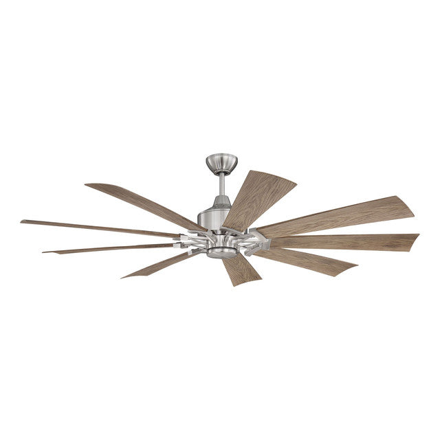 EAS60BNK9 - Eastwood 60" 9 Blade Ceiling Fan with Light Kit - Remote & Wall Control - Brushed Polish