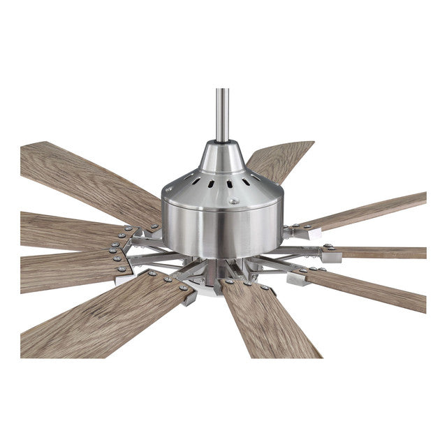 EAS60BNK9 - Eastwood 60" 9 Blade Ceiling Fan with Light Kit - Remote & Wall Control - Brushed Polish