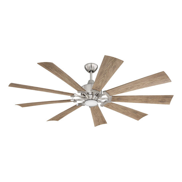 EAS60BNK9 - Eastwood 60" 9 Blade Ceiling Fan with Light Kit - Remote & Wall Control - Brushed Polish