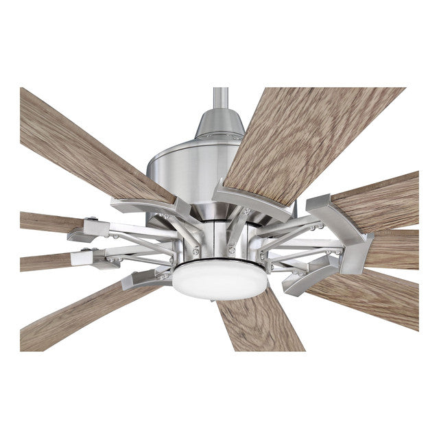 EAS60BNK9 - Eastwood 60" 9 Blade Ceiling Fan with Light Kit - Remote & Wall Control - Brushed Polish