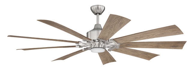 EAS60BNK9 - Eastwood 60" 9 Blade Ceiling Fan with Light Kit - Remote & Wall Control - Brushed Polish