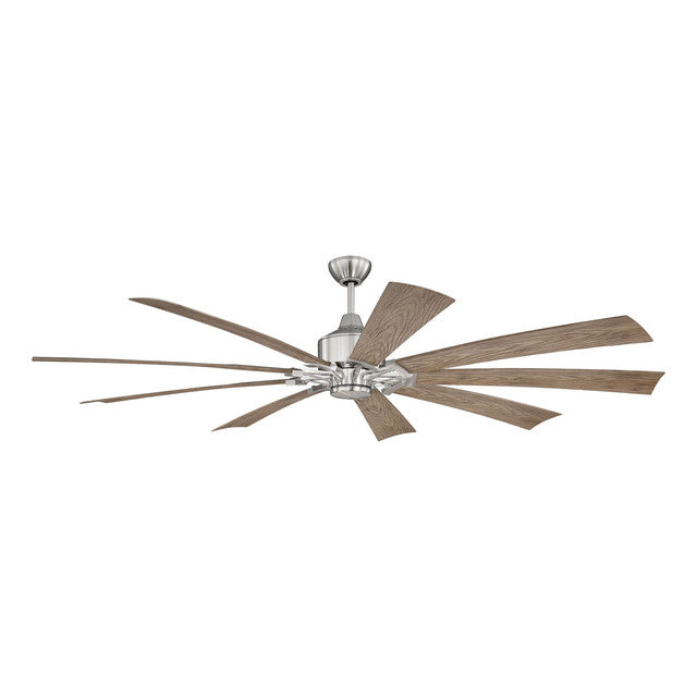 EAS70BNK9 - Eastwood 70" 9 Blade Ceiling Fan with Light Kit - Remote & Wall Control - Brushed Polish