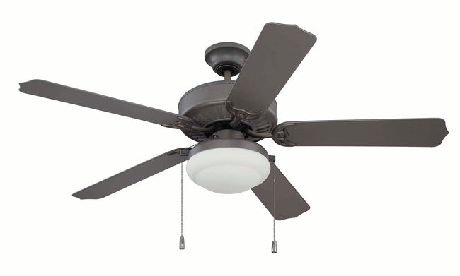 END52ESP5PC1 - Enduro Plastic 52" 5 Blade Indoor / Outdoor Ceiling Fan with Light Kit - Pull Chain -