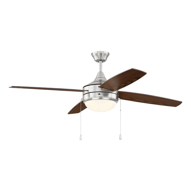 EPHA52BNK4 - Phaze 52" 4 Blade Ceiling Fan with Light Kit - Pull Chain - Brushed Polished Nickel