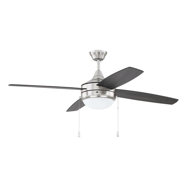 EPHA52BNK4-BNGW - Phaze 52" 4 Blade Ceiling Fan with Light Kit - Pull Chain - Brushed Polished Nicke