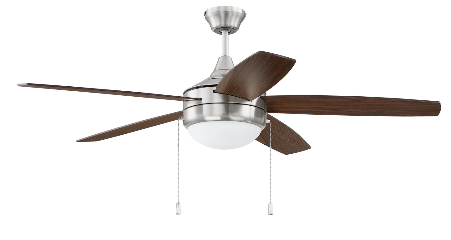 EPHA52BNK5 - Phaze 52" 5 Blade Ceiling Fan with Light Kit - Pull Chain - Brushed Polished Nickel