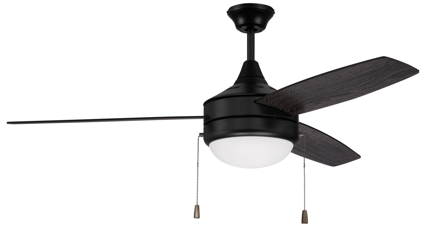 EPHA52FB3 - Phaze 52" 3 Blade Ceiling Fan with Light Kit - Pull Chain - Flat Black