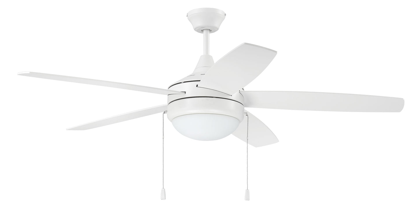 EPHA52W5 - Phaze 52" 5 Blade Ceiling Fan with Light Kit - Pull Chain - White
