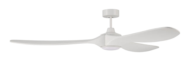 EVY72W3 - Envy 72" 3 Blade Indoor / Outdoor Ceiling Fan with Light Kit - Wi-Fi Remote Control - Whit