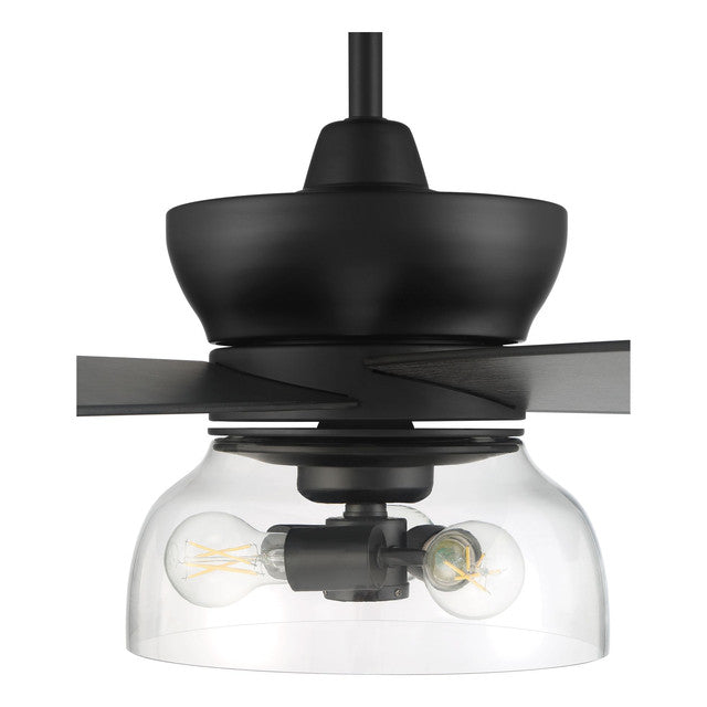 GBN52FB5 - Gibson 52" 5 Blade Ceiling Fan with Light Kit - Wi-Fi Remote Control - Flat Black