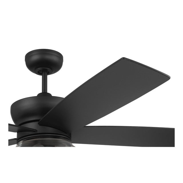 GBN52FB5 - Gibson 52" 5 Blade Ceiling Fan with Light Kit - Wi-Fi Remote Control - Flat Black