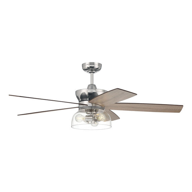 GBN52PLN5 - Gibson 52" 5 Blade Ceiling Fan with Light Kit - Wi-Fi Remote Control - Polished Nickel