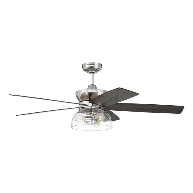 GBN52PLN5 - Gibson 52" 5 Blade Ceiling Fan with Light Kit - Wi-Fi Remote Control - Polished Nickel