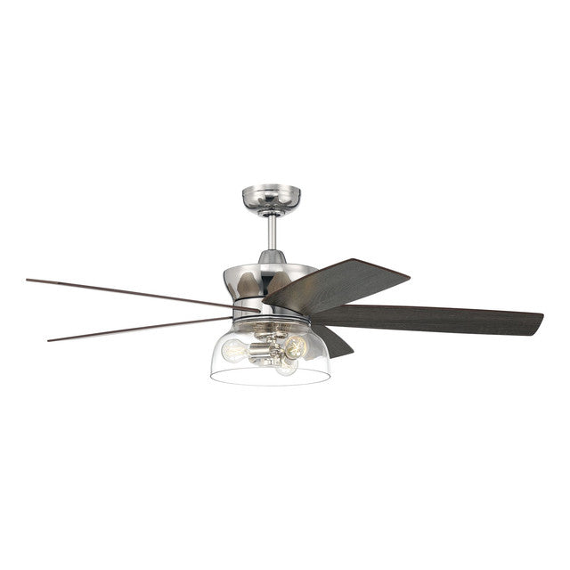 GBN52PLN5 - Gibson 52" 5 Blade Ceiling Fan with Light Kit - Wi-Fi Remote Control - Polished Nickel