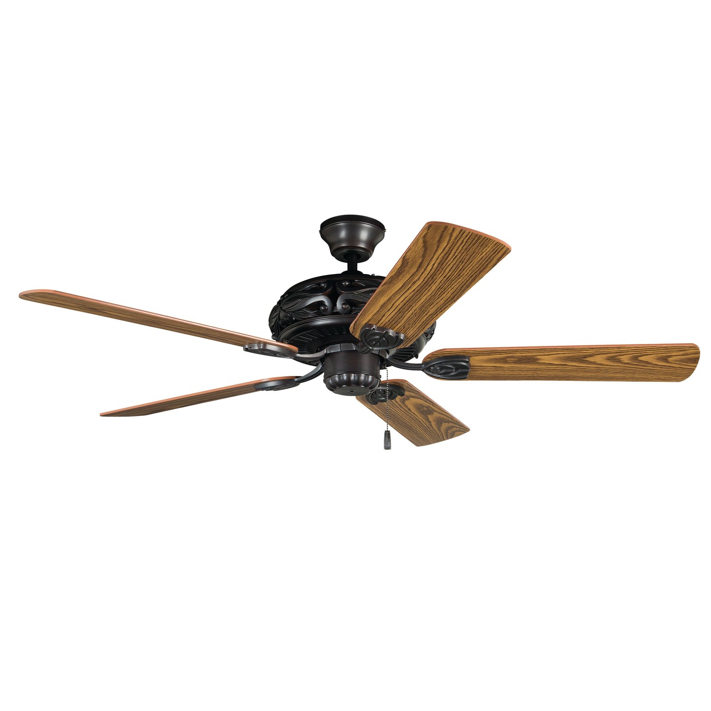 GD52ABZ5C - Grandeur 52" 5 Blade Ceiling Fan with Light Kit - Pull Chain - Aged Bronze Brushed