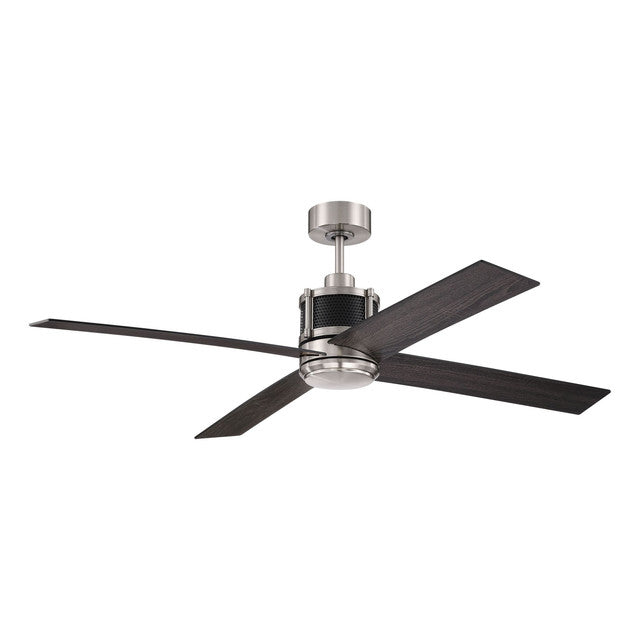 GRG56BNKFB4 - Gregory 56" 4 Blade Ceiling Fan with Light Kit - Wi-Fi Remote Control - Brushed Polish
