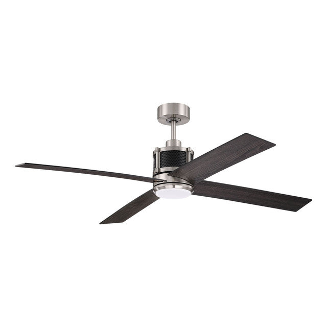 GRG56BNKFB4 - Gregory 56" 4 Blade Ceiling Fan with Light Kit - Wi-Fi Remote Control - Brushed Polish