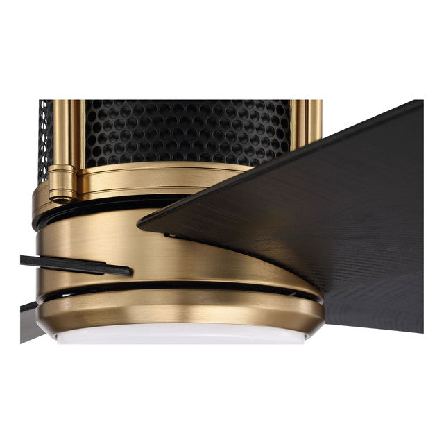 GRG56SBFB4 - Gregory 56" 4 Blade Ceiling Fan with Light Kit - Wi-Fi Remote Control - Satin Brass / F