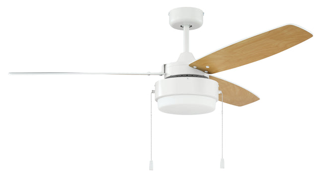 INT52W3 - Intrepid 52" 3 Blade Ceiling Fan with Light Kit - Pull Chain - White