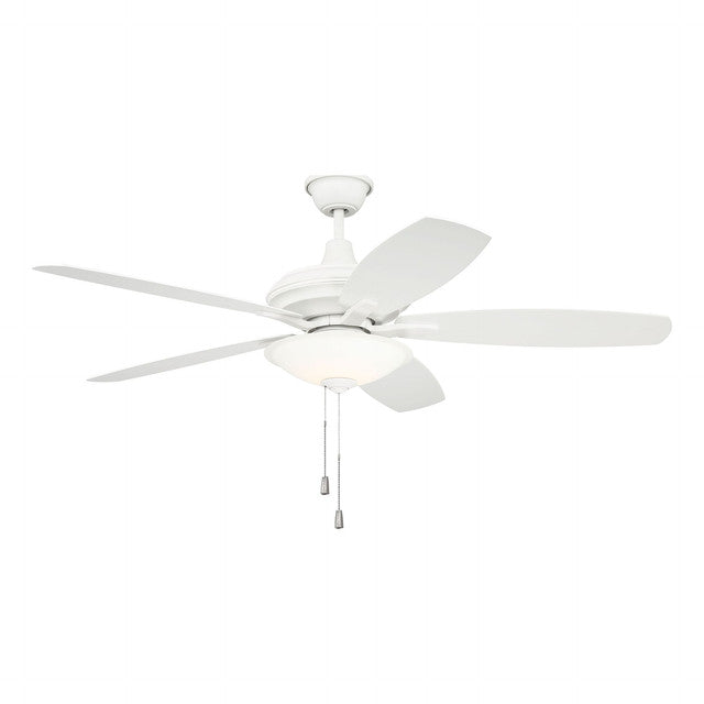 JAM52W5-LED - Jamison 52" 5 Blade Ceiling Fan with Light Kit - Pull Chain - White