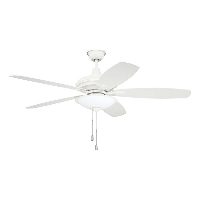 JAM52W5-LED - Jamison 52" 5 Blade Ceiling Fan with Light Kit - Pull Chain - White