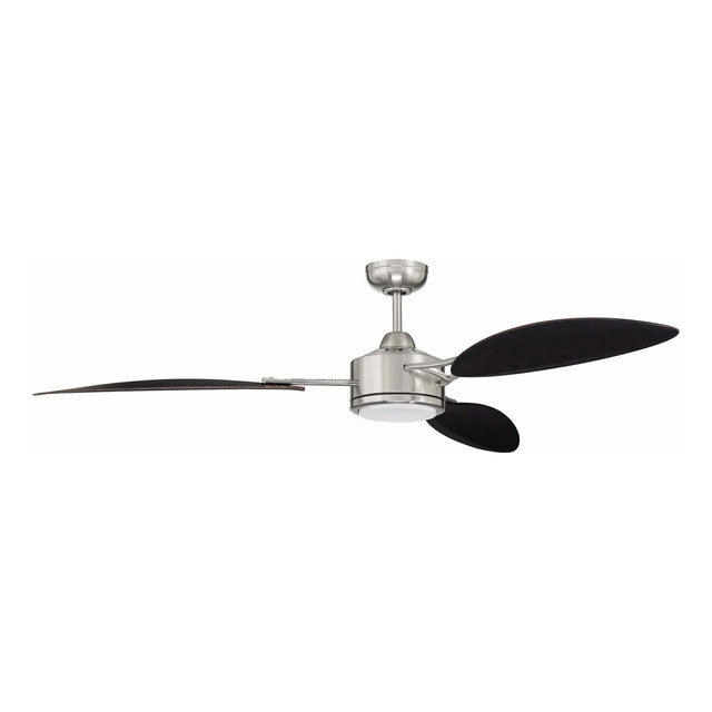JOU64BNK3 - Journey 64" 3 Blade Ceiling Fan with Light Kit - Remote Control - Brushed Polished Nicke