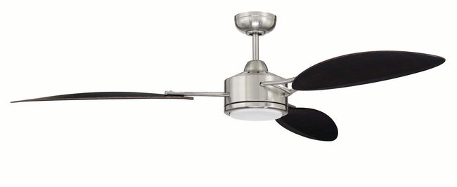 JOU64BNK3 - Journey 64" 3 Blade Ceiling Fan with Light Kit - Remote Control - Brushed Polished Nicke