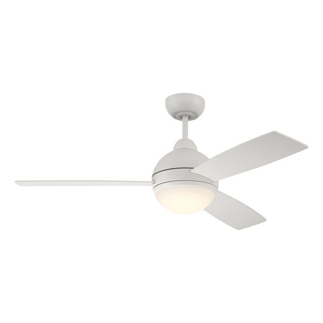KNE48W3 - Keen 48" 3 Blade Ceiling Fan with Light Kit - Remote & Wall Control - White
