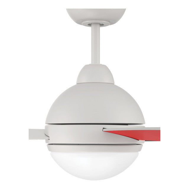 KNE48W3 - Keen 48" 3 Blade Ceiling Fan with Light Kit - Remote & Wall Control - White