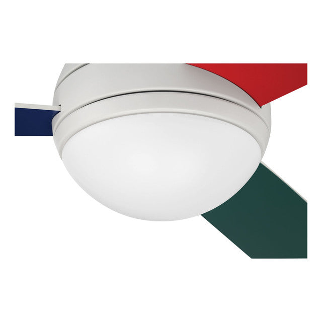 KNE48W3 - Keen 48" 3 Blade Ceiling Fan with Light Kit - Remote & Wall Control - White