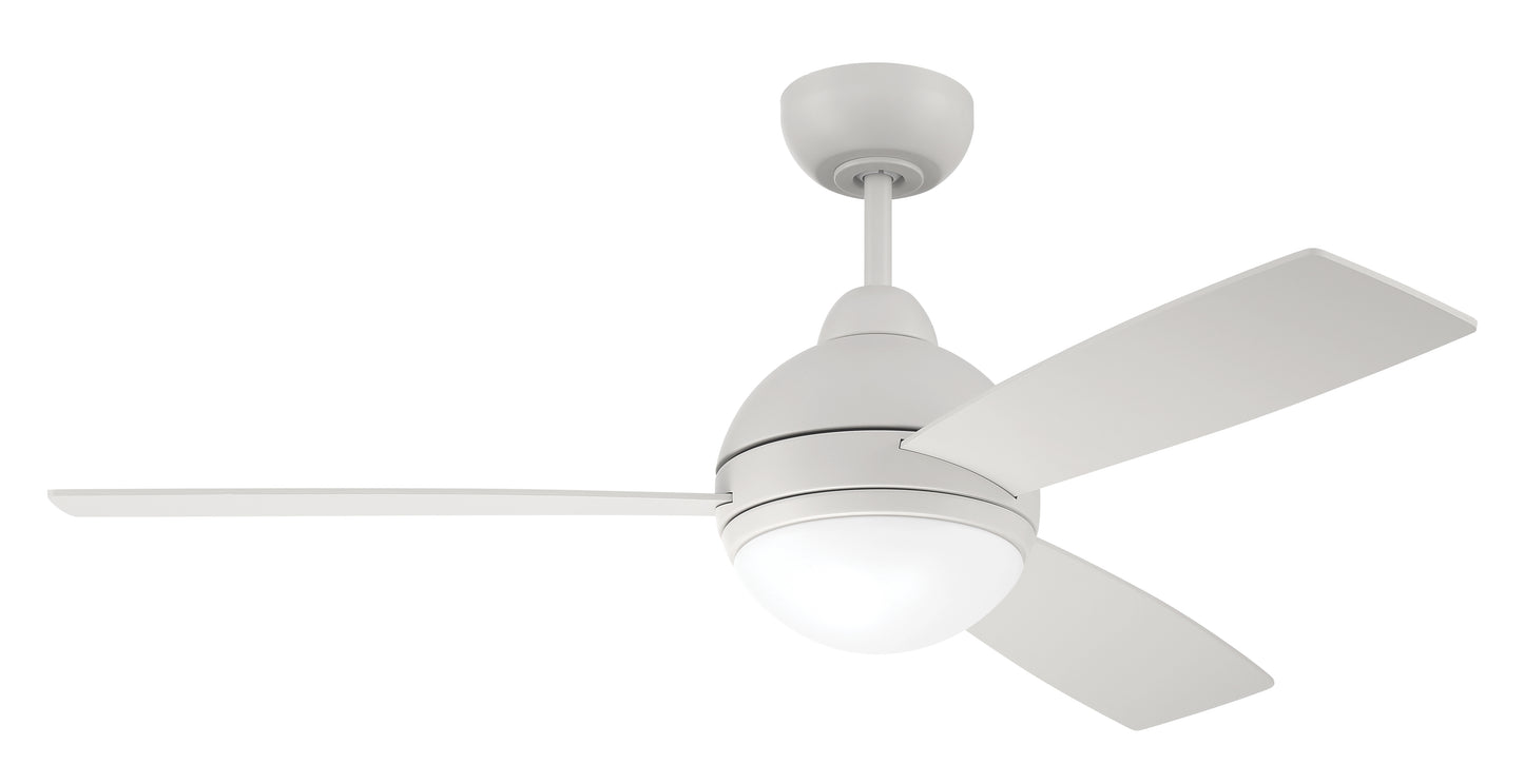 KNE48W3 - Keen 48" 3 Blade Ceiling Fan with Light Kit - Remote & Wall Control - White