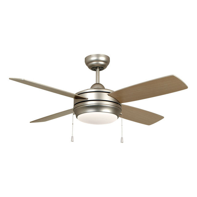 LAV44BN4LK-LED - Laval 44" 4 Blade Ceiling Fan with Light Kit - Pull Chain - Brushed Satin Nickel