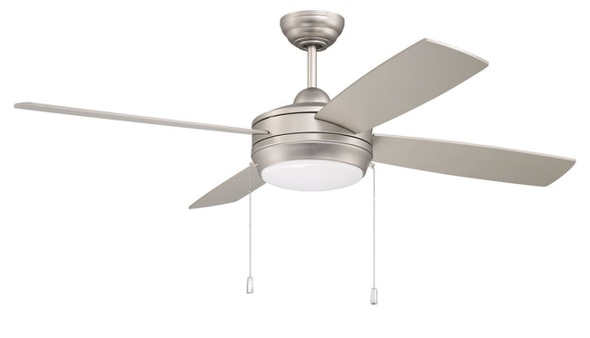 LAV52BN4LK-LED - Laval 52" 4 Blade Ceiling Fan with Light Kit - Pull Chain - Brushed Satin Nickel