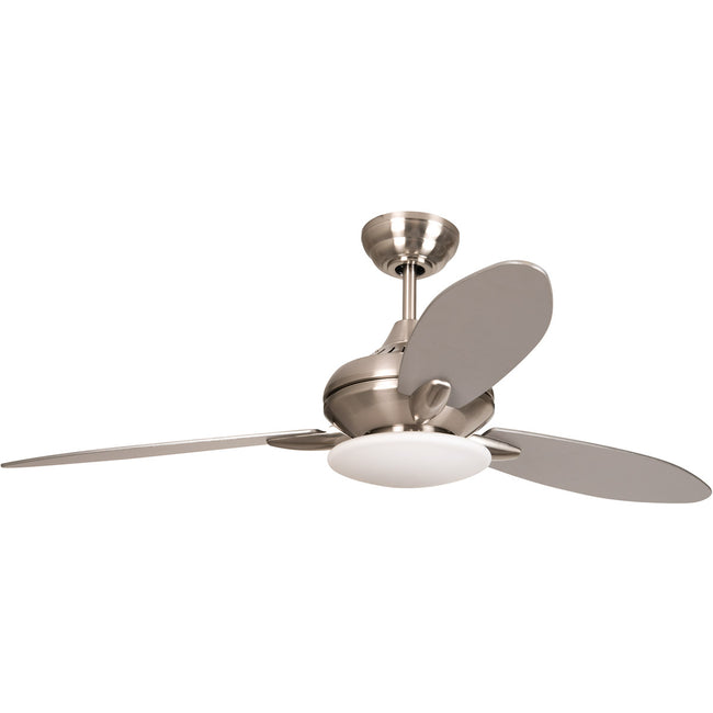 LO52BNK3 - Loris 52" 3 Blade Ceiling Fan with Light Kit - Remote & Wall Control - Brushed Polished N