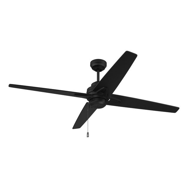 MDE52FB4 - Maddie 52" 4 Blade Indoor / Outdoor Ceiling Fan - Pull Chain - Flat Black