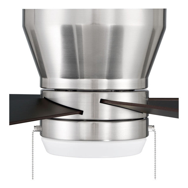 MER52BNK5 - Merit 52" 5 Blade Ceiling Fan with Light Kit - Pull Chain - Brushed Polished Nickel