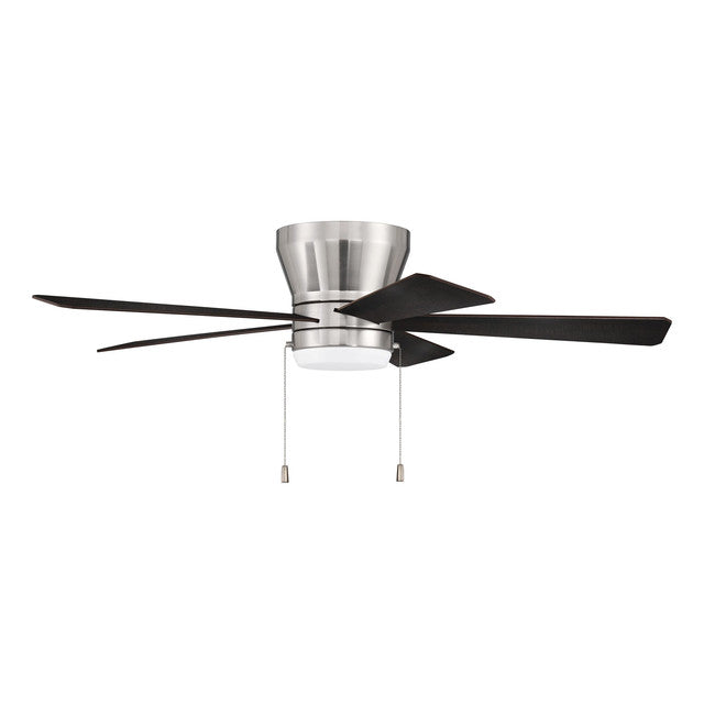 MER52BNK5 - Merit 52" 5 Blade Ceiling Fan with Light Kit - Pull Chain - Brushed Polished Nickel
