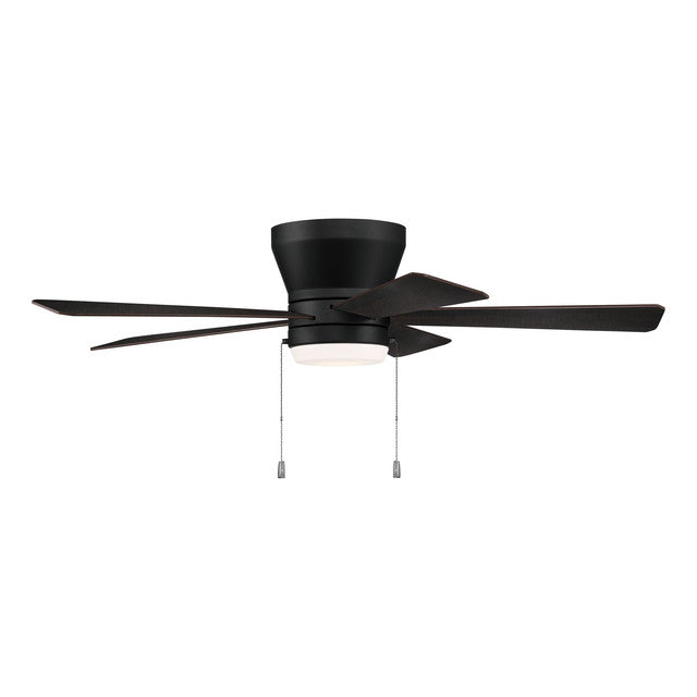 MER52FB5 - Merit 52" 5 Blade Ceiling Fan with Light Kit - Pull Chain - Flat Black
