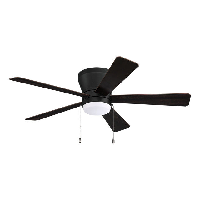 MER52FB5 - Merit 52" 5 Blade Ceiling Fan with Light Kit - Pull Chain - Flat Black