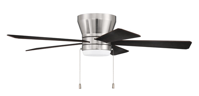 MER52BNK5 - Merit 52" 5 Blade Ceiling Fan with Light Kit - Pull Chain - Brushed Polished Nickel