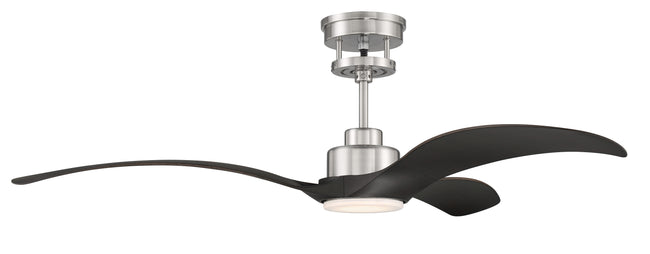 MES60BNK3 - Mesmerize 60" 3 Blade Ceiling Fan with Light Kit - Wi-Fi Remote Control - Brushed Polish