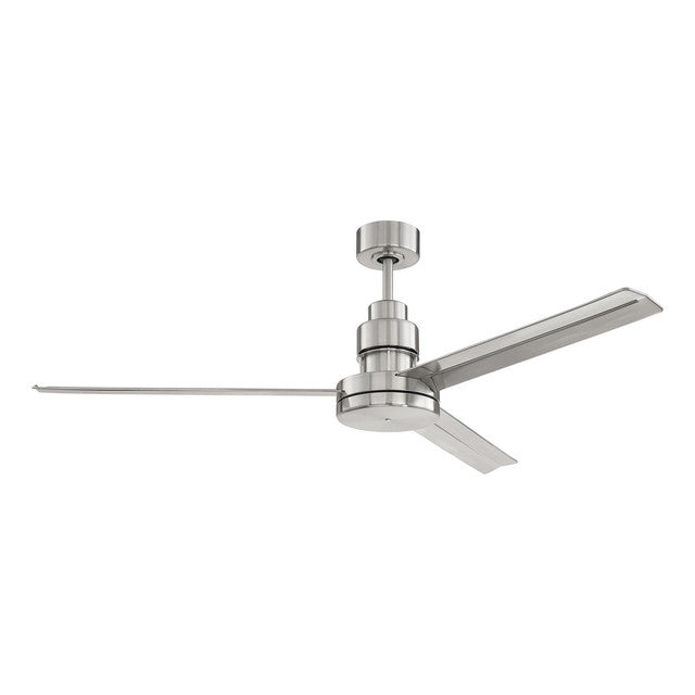 MND54BNK3 - Mondo 54" 3 Blade Ceiling Fan - Remote & Wall Control - Brushed Polished Nickel