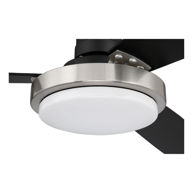 MNG52FBBNK3 - Manning 52" 3 Blade Ceiling Fan with Light Kit - Remote Control - Flat Black / Brushed