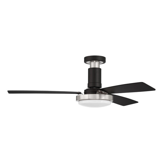 MNG52FBBNK3 - Manning 52" 3 Blade Ceiling Fan with Light Kit - Remote Control - Flat Black / Brushed